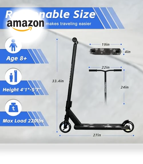 Pro Scooter Stunt Scooter Complete Trick Scooter for Kids, Teens, Adults — Stunt Scooters, FREEDARE