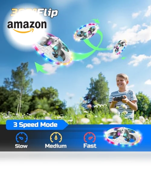 Foam Drone RC UFO for Kids and Beginners with Auto Hovering and Lights — Drones & UAV Technology, HOLYFUN