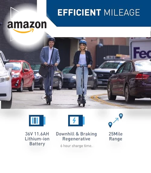 Electric Scooter for Adults, 500W Motor, 10" Solid Tires, 25-40.4 Miles Range — Electric Vehicles, Hiboy