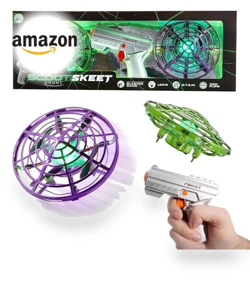 Scoot Skeet Mini Drone Electronic Shooting Game Set — Interactive Figures & Robots, Force1