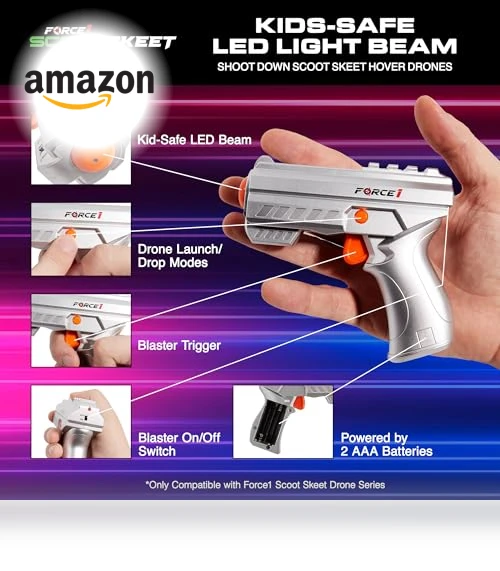 Scoot Skeet Mini Drone Electronic Shooting Game Set — Interactive Figures & Robots, Force1