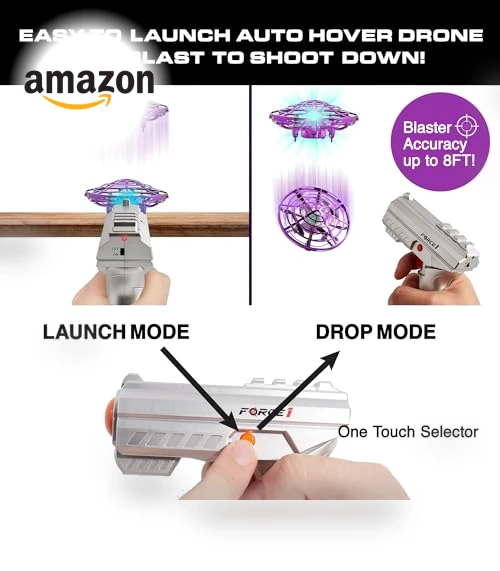 Scoot Skeet Mini Drone Electronic Shooting Game Set — Interactive Figures & Robots, Force1