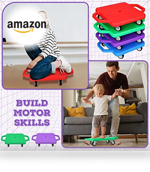 Sports Scooter Board Set with Handles for Kids — Pedal Cars, Jerify