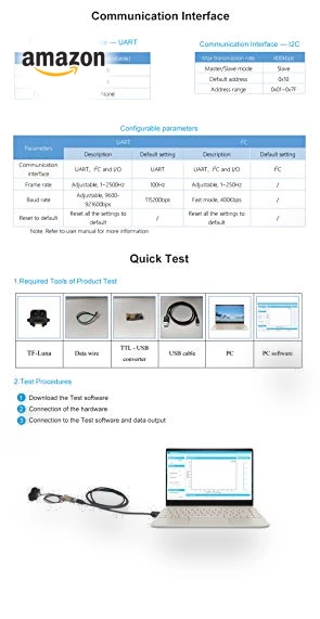 TF-Luna Lidar Sensor Short-Range Distance Ranging Finder Module — Drones & UAV Technology, SmartFly Tech