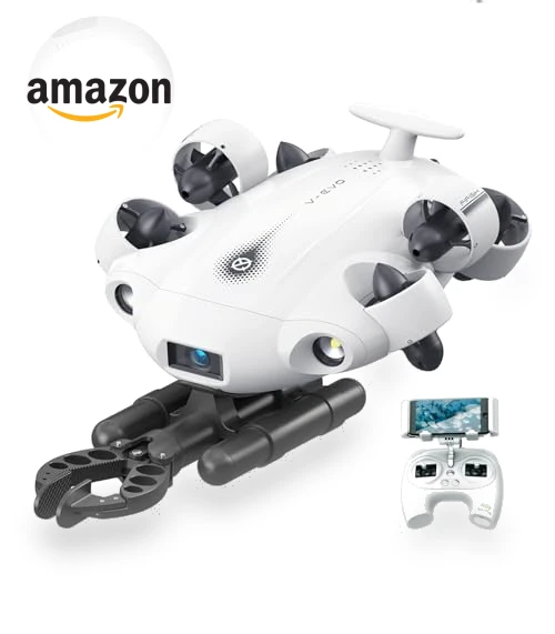 Underwater Drone with Robotic Arm, 4K60FPS, 360° Omnidirectional Movement — Drones & UAV Technology, FIFISH