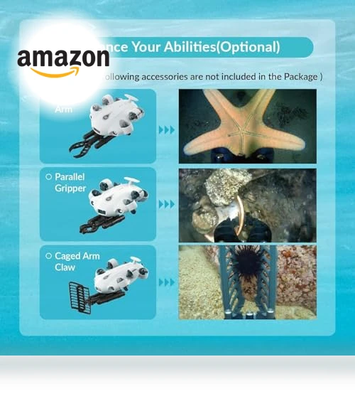 Underwater Drone with Robotic Arm, 4K60FPS, 360° Omnidirectional Movement — Drones & UAV Technology, FIFISH