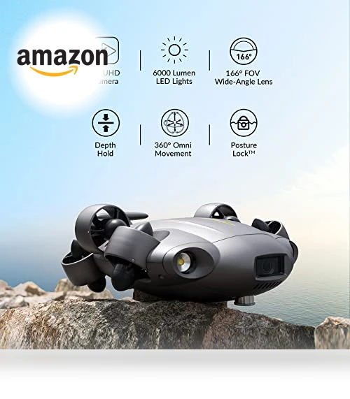 Underwater Drone with Robotic Arm, AI Vision Lock, 4K Camera, 660ft Dive — Drones & UAV Technology, FIFISH