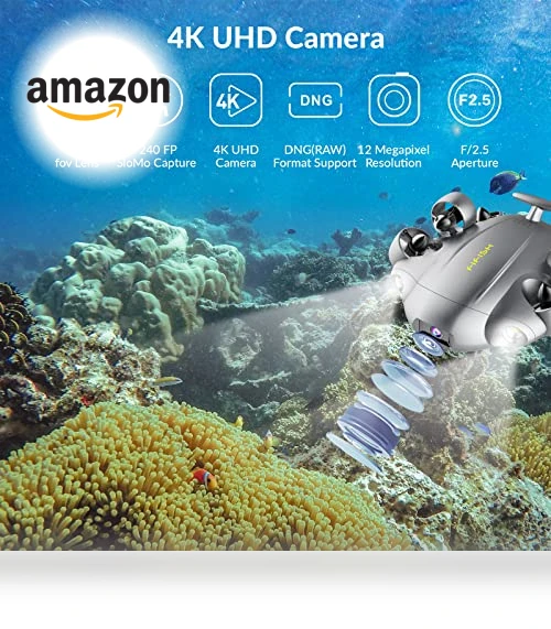 Underwater Drone with Robotic Arm, AI Vision Lock, 4K Camera, 660ft Dive — Drones & UAV Technology, FIFISH