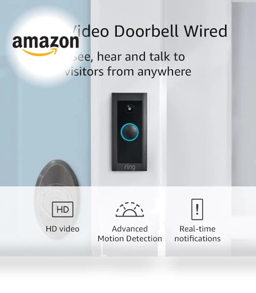 Video Doorbell Wired with Two-Way Talk and HD Camera — Smart Home Security, Ring