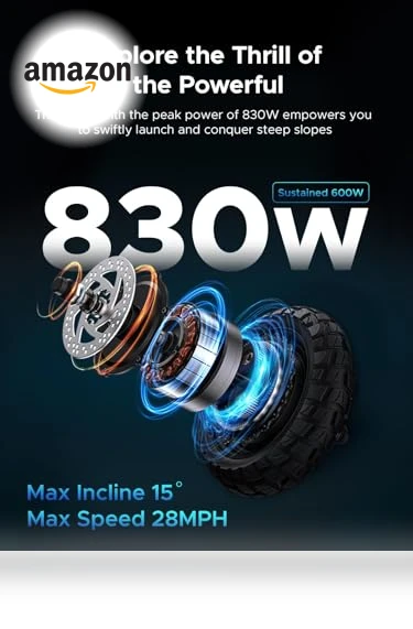 Y600 830W Electric Scooter with Detachable Seat, 48V18.2A Battery, 43.5Miles Range — Electric Vehicles, ENGWE