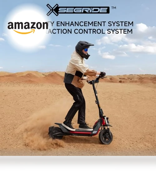 Electric Scooter for Adults with Dual Suspension and Flash Charge — Electric Self-Balancing Scooters, Segway