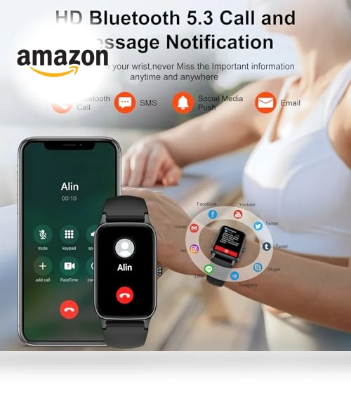 1.57" Smartwatch with Bluetooth Calls, 110+ Sport Modes, Heart Rate Monitor — Smartwatches, Dyurwa