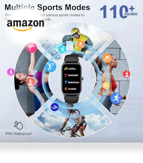 1.57" Smartwatch with Bluetooth Calls, 110+ Sport Modes, Heart Rate Monitor — Smartwatches, Dyurwa