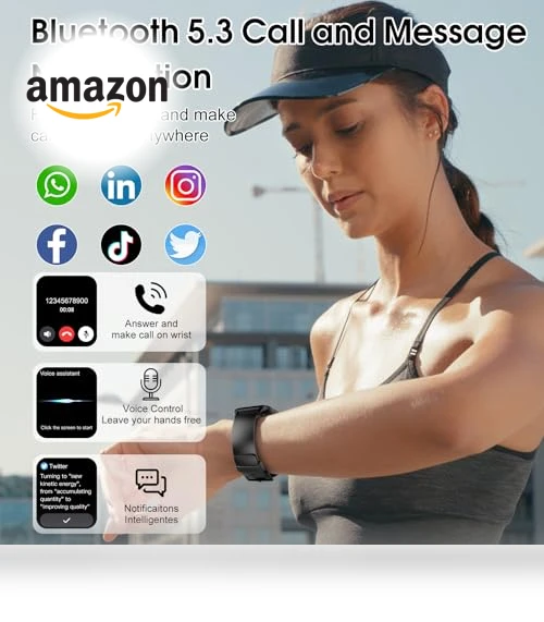 1.85" Smartwatch with Bluetooth Call, Fitness Tracker, Heart Rate Monitor — Smartwatches, DUSONLAP