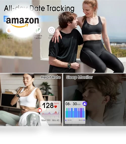 1.85" Smartwatch with Bluetooth Call, Fitness Tracker, Heart Rate Monitor — Smartwatches, DUSONLAP