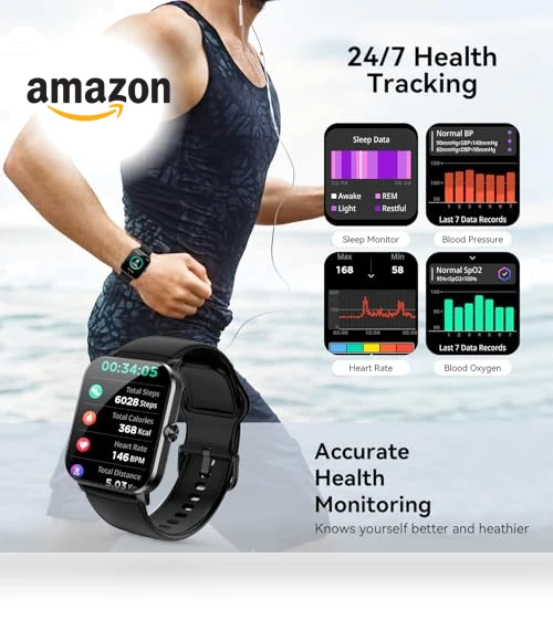 1.85" Smartwatch with Heart Rate Monitor, Sleep Tracker, 120+ Sport Modes — Smartwatches, ganopterygon