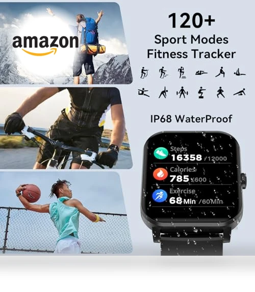 1.85" Smartwatch with Heart Rate Monitor, Sleep Tracker, 120+ Sport Modes — Smartwatches, ganopterygon