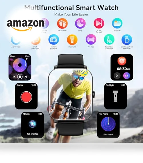 1.85" Smartwatch with Heart Rate Monitor, Sleep Tracker, 120+ Sport Modes — Smartwatches, ganopterygon