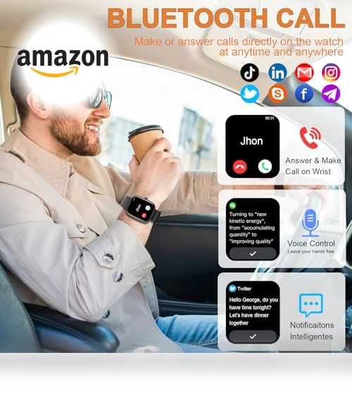1.91" Smartwatch with Bluetooth Calls, Fitness Tracker, 110+ Sport Modes — Smartwatches, Matast