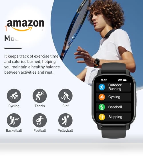 1.95" Smartwatch with Bluetooth Calls, 110+ Sports Modes, Heart Rate Monitor — Smartwatches, Cillso
