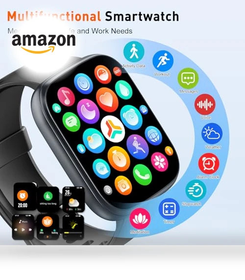 1.95" Smartwatch with Bluetooth Calls, 110+ Sports Modes, Heart Rate Monitor — Smartwatches, Cillso
