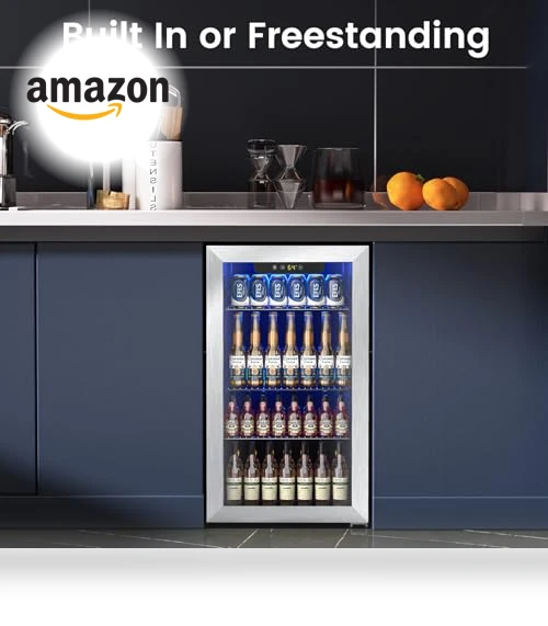 130 Can Beverage Refrigerator Cooler with Digital Temperature Control — Drink Coolers, Electactic