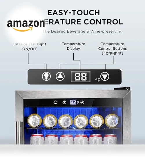 130 Can Beverage Refrigerator Cooler with Digital Temperature Control — Drink Coolers, Electactic