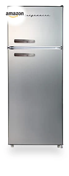 2 Door Apartment Size Refrigerator with Freezer, Retro Chrome Handle, 7.5 cu ft — Cooling Solutions, Frigidaire