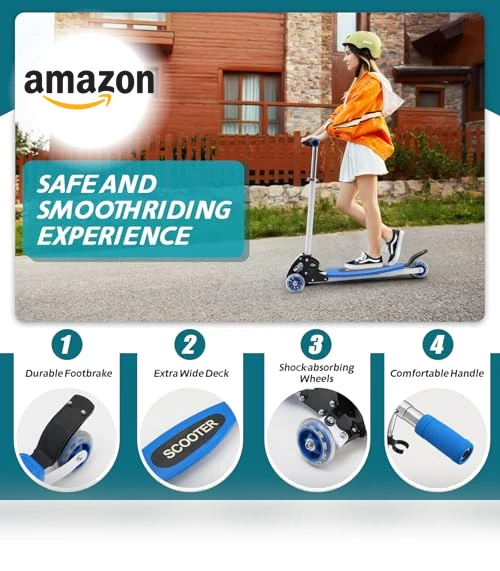 3 Wheel Kick Scooter for Kids Ages 8-12 — Electric Vehicles, CALCHELE