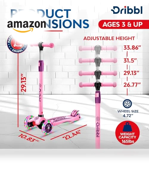 3-Wheel Kids Scooter with Lean-to-Steer Technology — Electric Vehicles, Dribbl