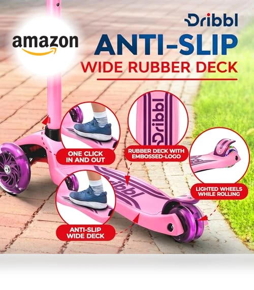 3-Wheel Kids Scooter with Lean-to-Steer Technology — Electric Vehicles, Dribbl