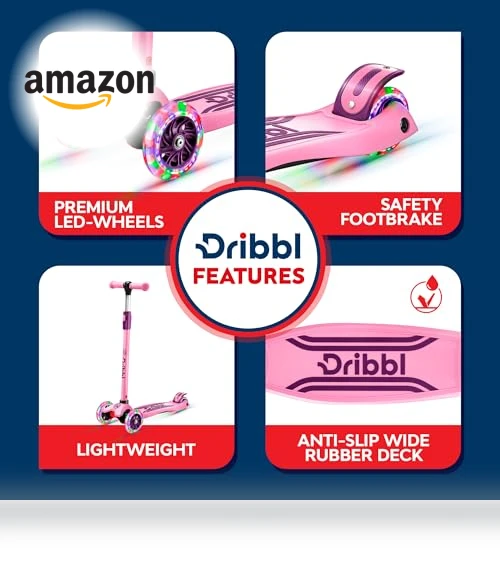 3-Wheel Kids Scooter with Lean-to-Steer Technology — Electric Vehicles, Dribbl