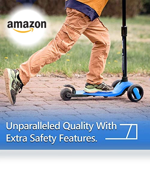 3 Wheel Scooter for Kids with Adjustable Handlebar - Perfect for Toddlers Ages 3-10 — Balance Bikes, New Bounce