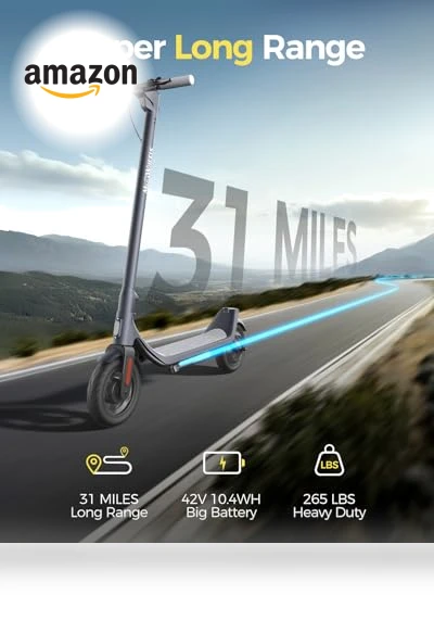 31 Miles Long Range Electric Scooter for Adults with APP Control — Electric Vehicles, MEGAWHEELS