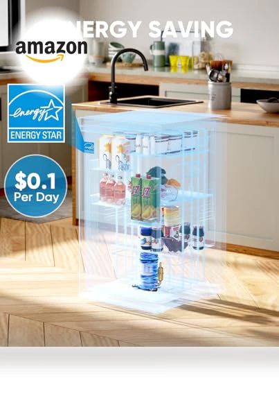 4.4 Cu.Ft Mini Fridge with Freezer, Single Door, Energy-efficient, Adjustable Thermostat — Mini Fridges, Upstreman