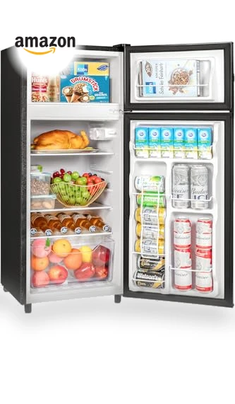4.5 Cu.Ft Double Door Mini Refrigerator with Freezer — Mini Fridges, Tehanld