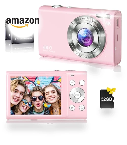 4K Vlogging Camera with Autofocus 48MP UHD, 16X Digital Zoom, Anti-Shake — Compact Digital Cameras, FJFJOPK