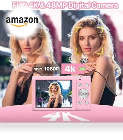 4K Vlogging Camera with Autofocus 48MP UHD, 16X Digital Zoom, Anti-Shake — Compact Digital Cameras, FJFJOPK