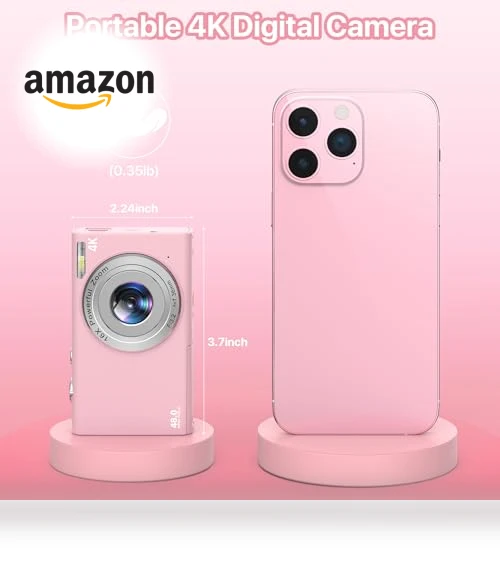 4K Vlogging Camera with Autofocus 48MP UHD, 16X Digital Zoom, Anti-Shake — Compact Digital Cameras, FJFJOPK