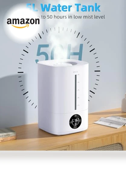 5L Cool Mist Humidifier for Large Rooms — Air Moisturizers, Mubeay