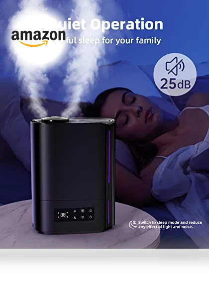 6L Ultrasonic Cool Mist Humidifier with Essential Oil Diffuser — Air Moisturizers, BREEZOME