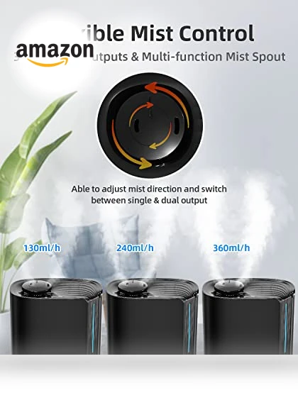 6L Ultrasonic Cool Mist Humidifier with Essential Oil Diffuser — Air Moisturizers, BREEZOME
