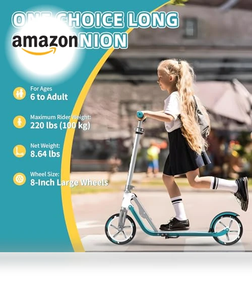 Adjustable Height Foldable Scooter for Kids and Adults — Push Scooters, LEEYV