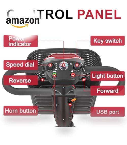 All-Terrain 4-Wheel Mobility Scooter with Electromagnetic Braking System — Mobility Scooters, Spacewalk