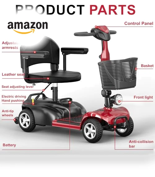 All-Terrain 4-Wheel Mobility Scooter with Electromagnetic Braking System — Mobility Scooters, Spacewalk