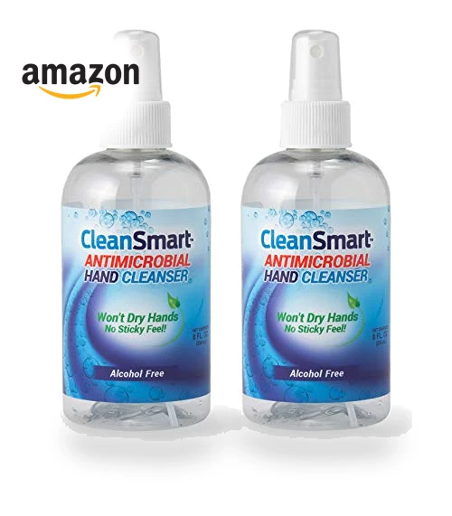 Antimicrobial Skin & Hand Cleanser, Alcohol-Free Safe Cleanser — No-Rinse Cleansers, CleanSmart