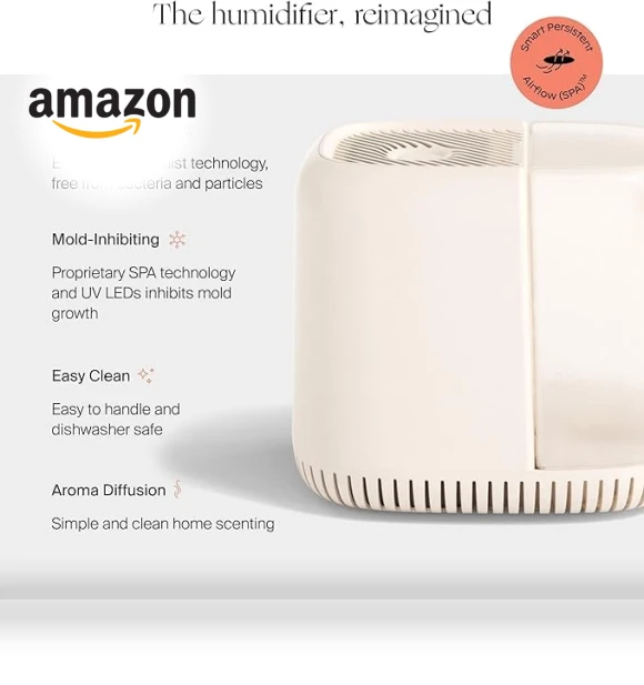 Bedside Humidifier - 36 HR Run Time, 2.5L Capacity, Aroma Diffuser — Air Moisturizers, Canopy