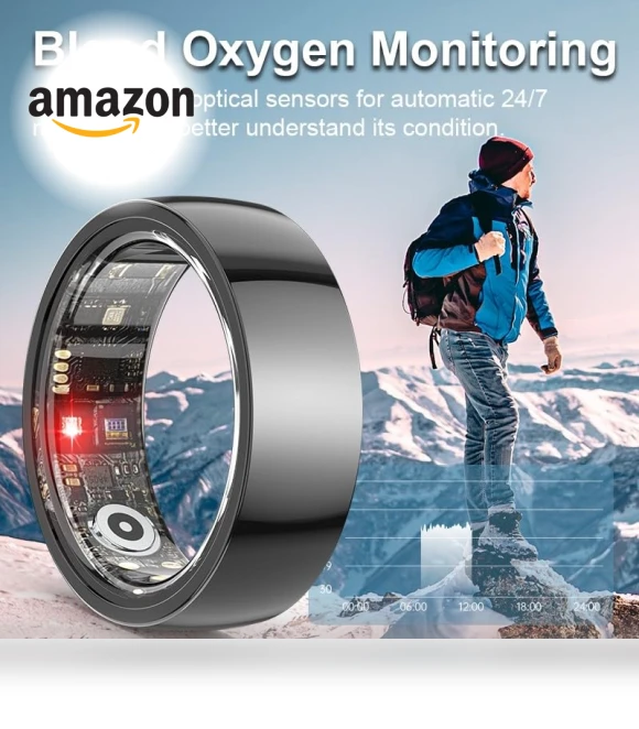 Ceramic Smart Ring with Fitness Tracker, Sleep & Heart Rate Monitor — Smart Rings, UXOXU