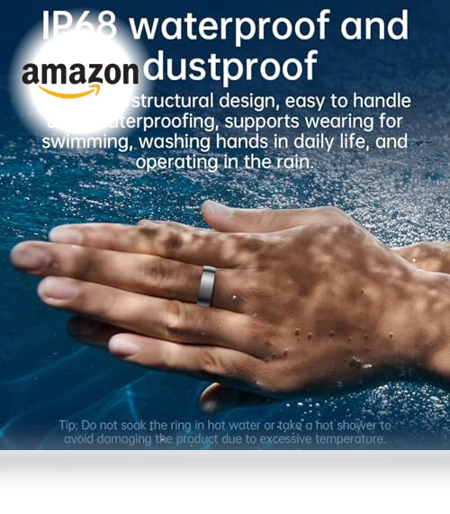 Ceramic Smart Ring with Fitness Tracker, Sleep & Heart Rate Monitor — Smart Rings, UXOXU