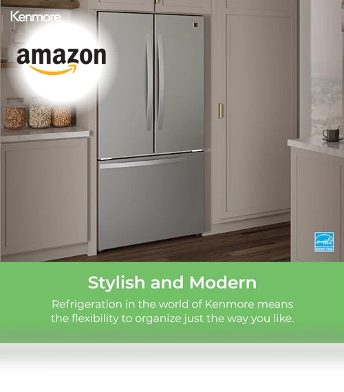 Counter-Depth French Door Refrigerator with Ice Maker, Energy Efficient Inverter Compressor — Cooling Solutions, Kenmore